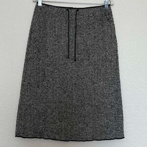 J. Crew Womens A Line Skirt Multicolor Midi Lined Pockets Bow Wool Blend 4